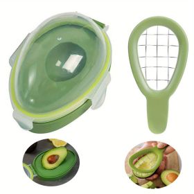 2pcs; Avocado Storage Container; Fruit Storage Container With Avocado Cutter; Fruit And Vegetable Storage Container; Avocado Storage Container Fo