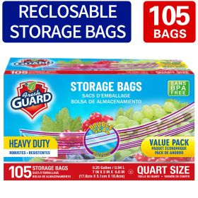 105 Count Reclosable Storage Bags, Fresh-keeping Bag, Heavy Duty Food Sorting Storage Bag, Food Preservation Sealed Bag, For Fruit, Grain