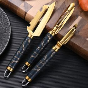 Professional Multifunctional Stainless Steel Peeler Set - Anti-rust Kitchen Tool for Fruits, Vegetables (Quantity: 3pc fruit and vegetable peeler)
